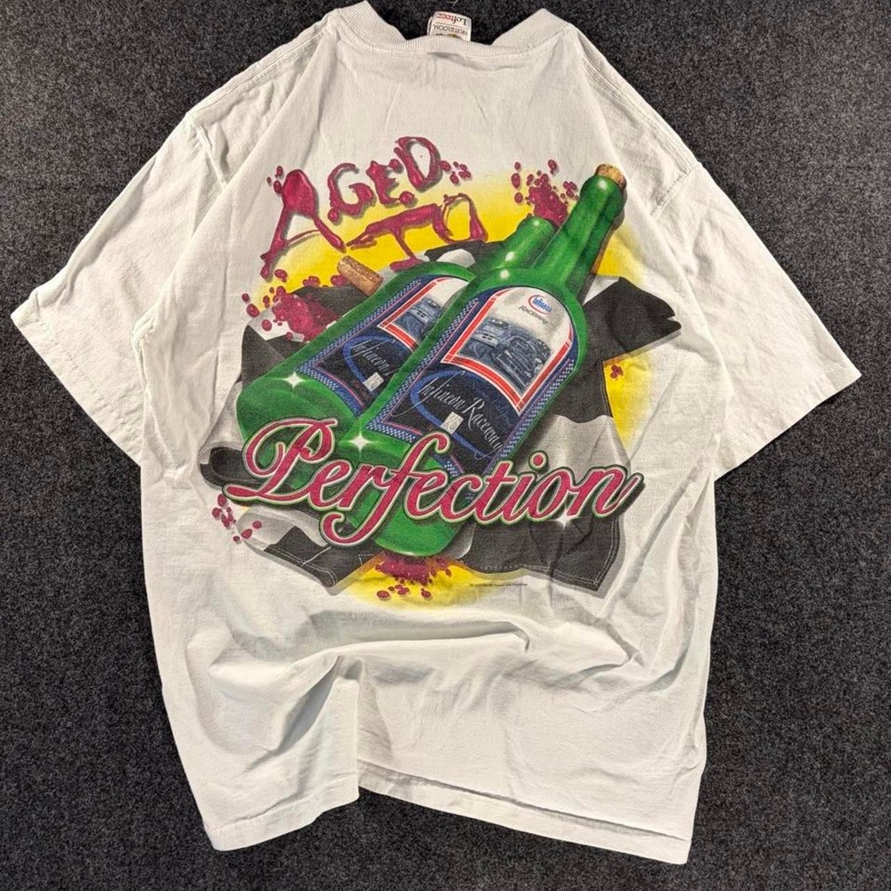 Vintage Fruit of the Loom Lofteez Infineon Raceway Racing T Shirt Mens M White